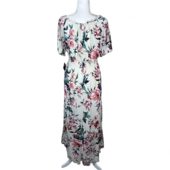 Anthropologie Kate & Lily Cream Floral Dress Size 6 NWT